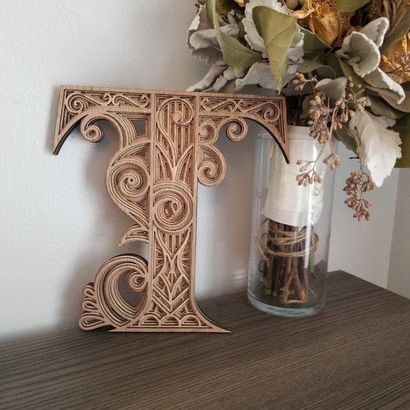 Letter R S T U V W X Y Z Wood Multi-layer Monogram - Picture 3 of 10